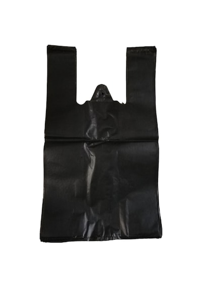 Kalbi Ticaret Siyah Poşet Kalın Küçük Boy 25 x 45 CM 1 KG Hışır Atlet Poşet