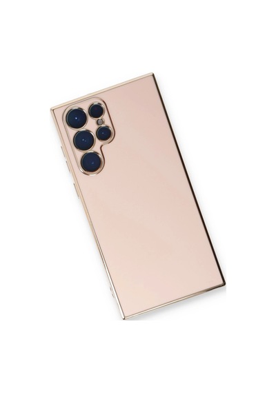 Newface - 877 - Samsung Galaxy S22 Ultra Kılıf Volet Silikon - Csmo-tex - - Pembe