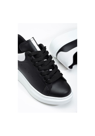 Fersatie Siyah - Beyaz Kadın Sneaker Günlük Ayakkabı Siyah