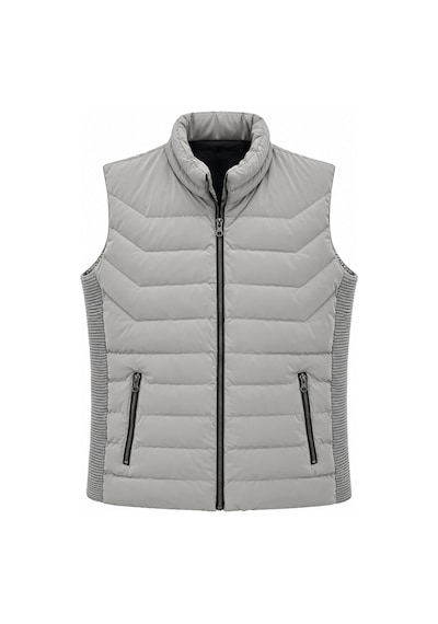 Classics Men Fermuarlı Erkek Slim Fit Triko Nova Yelek 7830 Taş