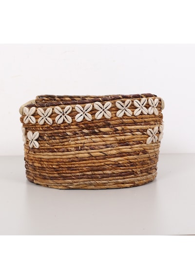 Shell Doğal Abaka 32x26x17 Cm Oval Sepet Naturel