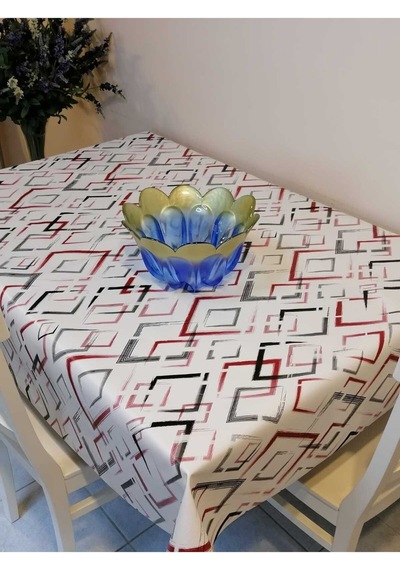 Elyaflı Pvc Muşamba Desenli Silinebilir Masa Örtüsü 02mrl137a Renkli
