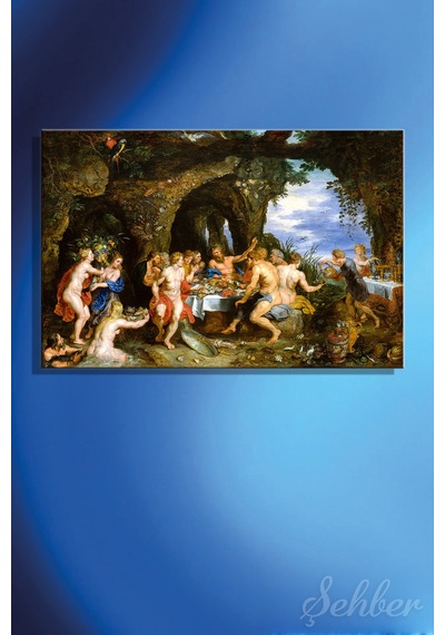 Peter Paul Rubens Ve Jan Brueghel'in The Feast Of Acheloüs Adlı Eseri Yatay Kanvas Tablo 4327 Çok Renkli