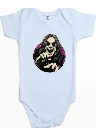 Zepplin Giyim Ozzy Osbourne Portre Mavi Bebek Body Zıbın