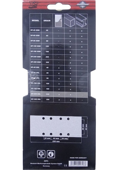 DWT SP-320SSM Dikdörtgen Delikli Zımpara Kağıdı 93 x 230 MM 320 Kum