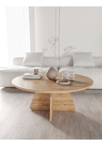 Mush 90cm Orta Sehpa Safir Meşe Desenli - Tamamı Mdf