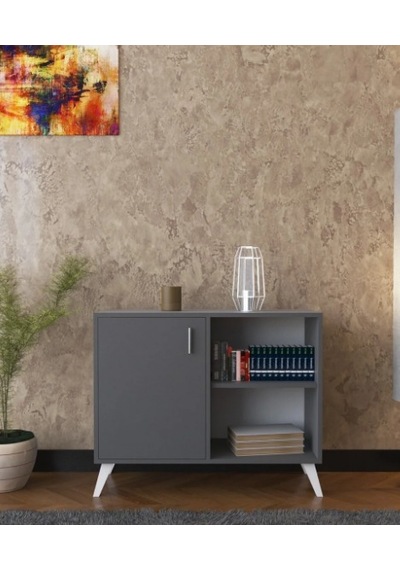 Boreas Design Avanos Çok Amaçlı Dolap Tek Kapaklı 2 Raflı Banyo Dolabı Mutfak Kiler Erzak Dolabı Antrasit Boreas Design Avanos Çok Amaçlı Dolap Tek Kapaklı 2 Raflı Banyo Dolabı Mutfak Kiler Erzak Dolabı Antrasit