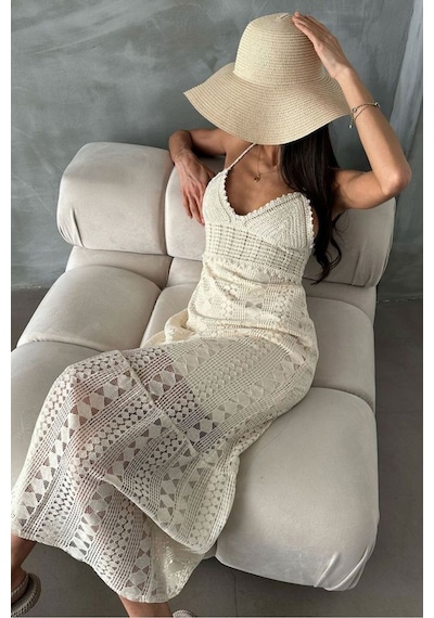 Verymoda Dantel Elbise D2605 Ham