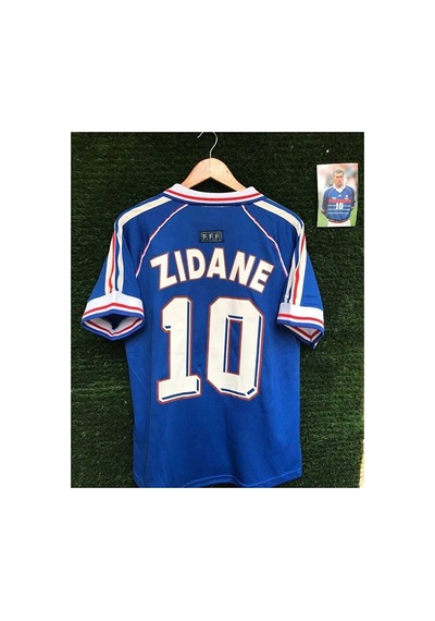 Fransa Milli Takımı 98 Dünya Kupası Zinedine Zidane Nostalji Form Çok Renkli