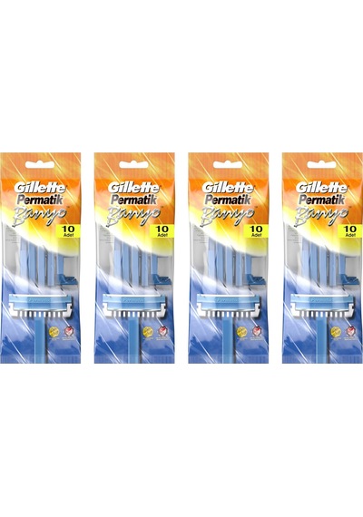 Gillette Permatik Banyo 10 Lu X 4 Paket