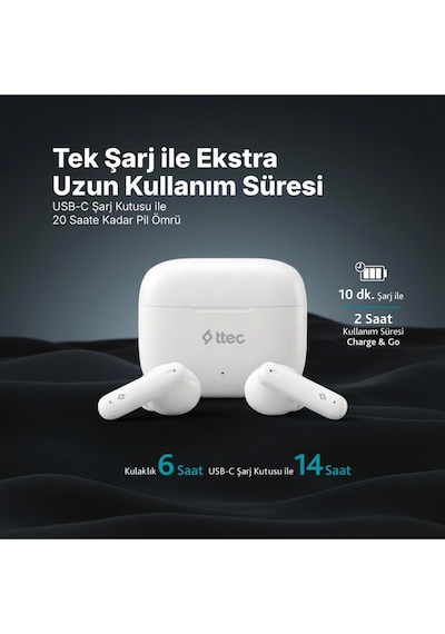 Ttec AirBeat 2KM177  Step Gerçek Kablosuz TWS Bluetooth Kulaklık
