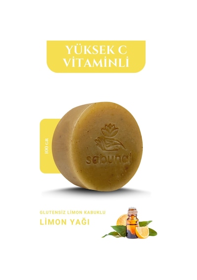 Sabunal Limon Sabunu 3 Adet - C Vitaminli Sebum Dengeleyici Cilt Sabunu