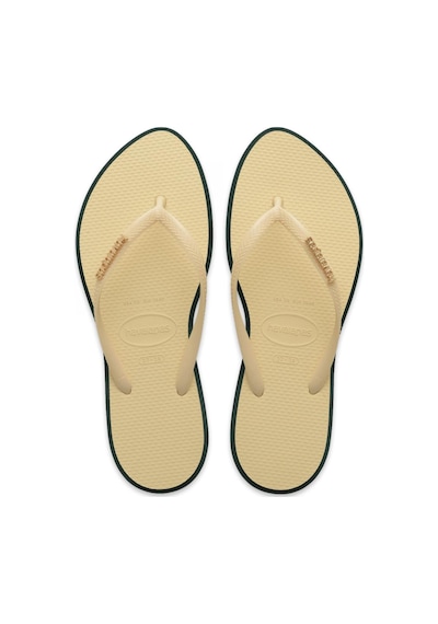 Havaianas 4149584 Sslim Point Parmak Arası Bej Kadın Terlik Siyah