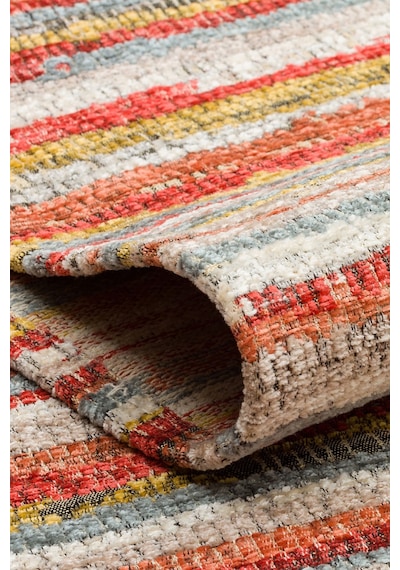 Multy Hasır Görünümlü Kaymaz Renkli Dokuma Modern Kilim