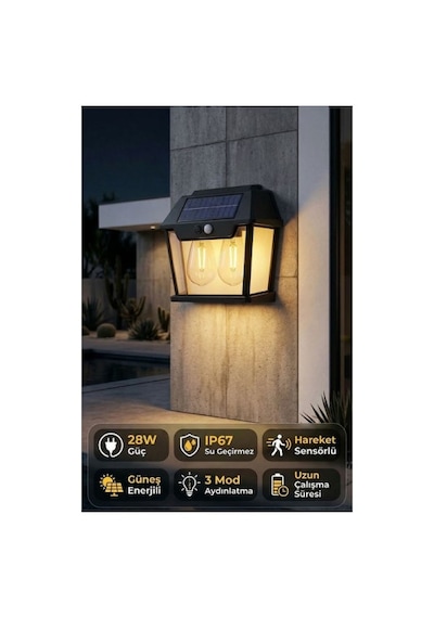 Zensaas41 Çitftli Solar Led Aydınlatma Lambası Zensaa56 Renkli