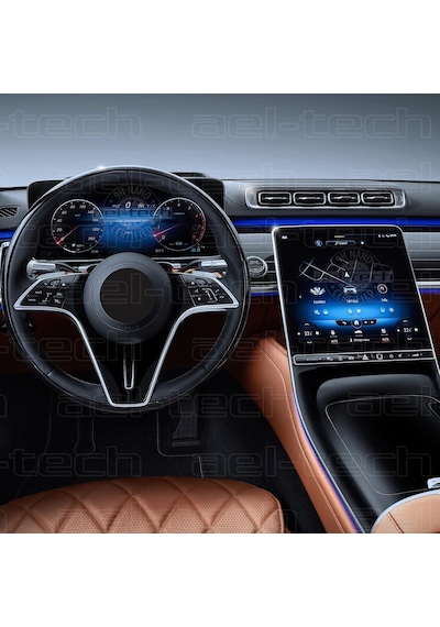 Mercedes S Seri Navigasyon Ve Dijital Gösterge Uyumlu Nano Ekran Koruyucu 2li Set 2020-2025