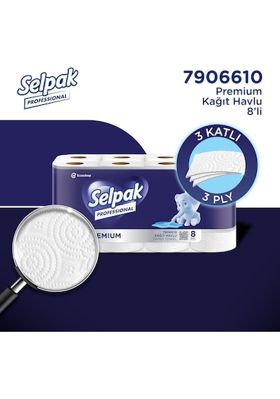 Selpak Professional Premium Havlu Kağıt, 8 Rulo Diğer