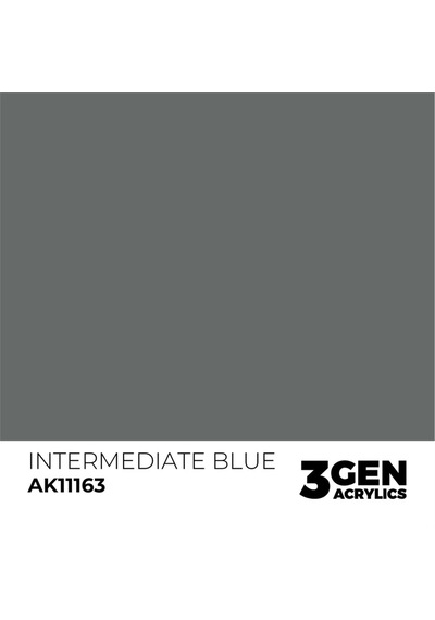 Ak Interactive 11163, 17 Ml. 3gen Intermediate Blue Maket Boyası Standart