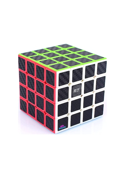 Qiyi Qiyuan S 4x4 Karbon Fiber Zeka Küpü Akıl Küpü Rübik Küp