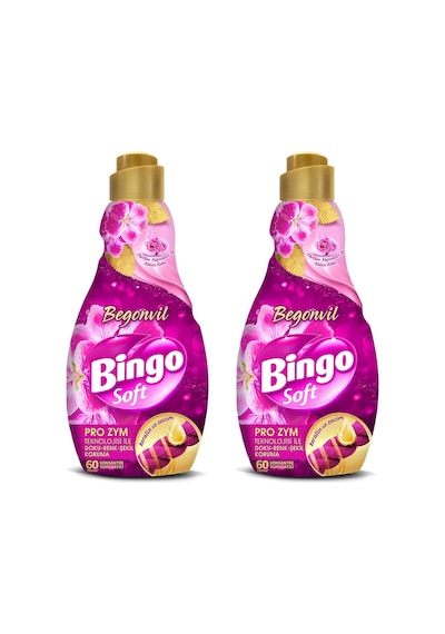 Bingo Soft Konsantre Çamaşır Yumuşatıcısı Begonvil 2 x 1440 ML