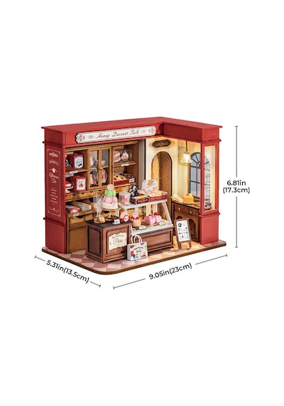 Rolife Dg168 Tatlı Dükkanı Honey Dessert Talk Dıy Minyatür Maket Model Seti Mini Dollhouse 3d Model Kit Detaylı Dekoratif Hobi Seti 3d Puzzle Tiny House