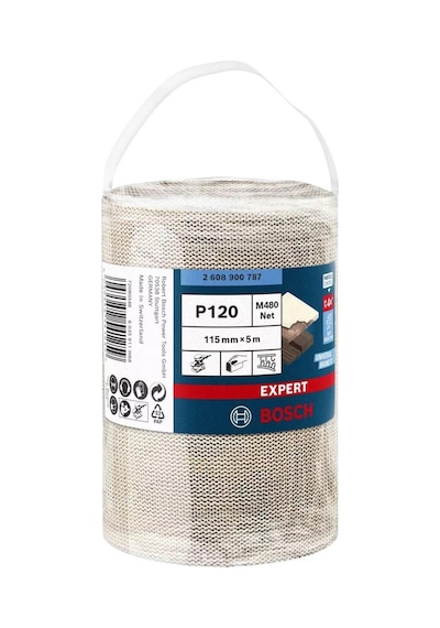Bosch M480 115 Mm 120 Kum Cırtlı Rulo Elek Telli Ağ Zımpara 2608900787