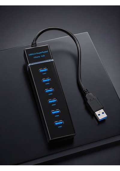 7 Port Usb 3.0 Çoklayıcı Hub 5gbps Veri Aktarım Adaptörü
