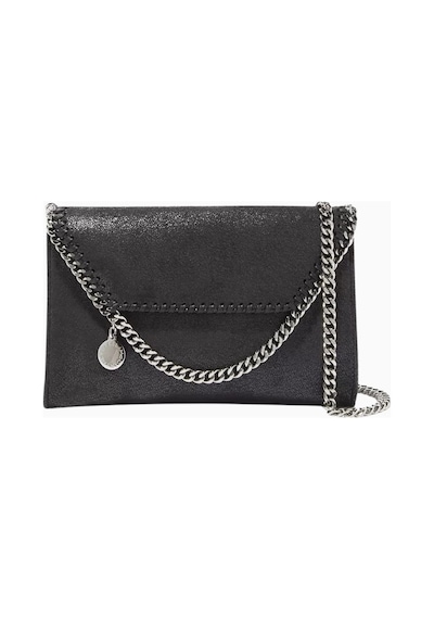 Stella Mccartney Falabella Shaggy Deer Vegan Deri, Lüks Omuz Çantası, Sürdürülebilir Tasarım Siyah
