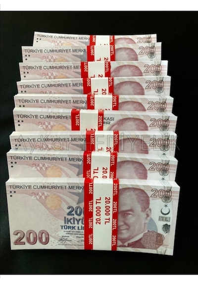300 Adet Geçersiz 200 Tl Dizi Film Düğün Çekimleri için Paralar