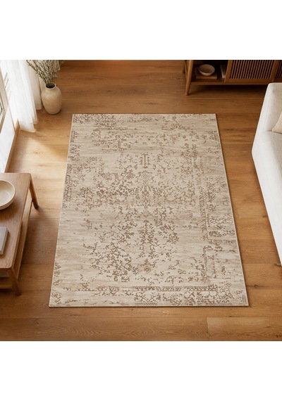 Kartela Halı Siro Halı Kaymaz Taban Makinede Yıkanabilir Halı Bej - 200 X 300 Cm