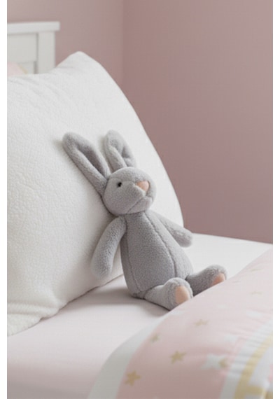 Yumuşacık Peluş Tavşan Hediyelik Bebek Uyku Ve Oyun Arkadaşı 45 Cm Oyuncak Gri