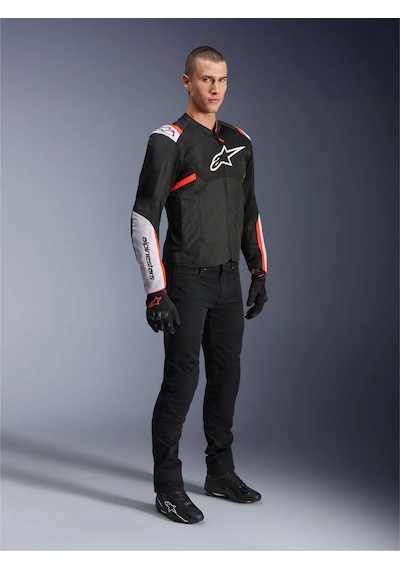 Alpinestars T-sps Air V2 Korumalı Motosiklet Montu Siyah Beyaz Kırmızı