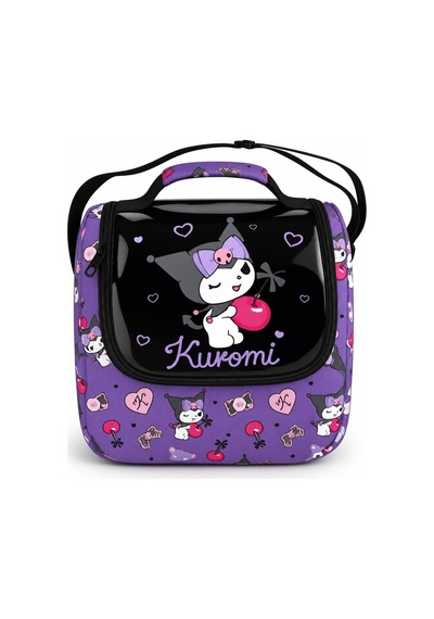 Kuromi Mor Termoslu Beslenme Çantası Çocuk Okul Yemek Çantası Günlük Kullanım 24x22x14 Cm Çok Renkli