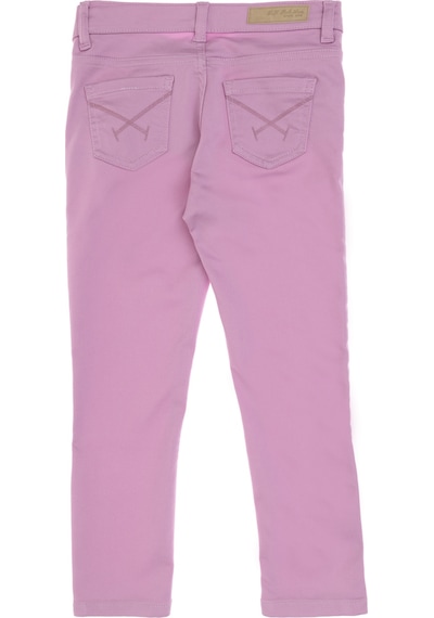 U.S. Polo Assn. Kız Çocuk Pembe Toothpick Fit Kanvas Pantolon 50309130-VR041