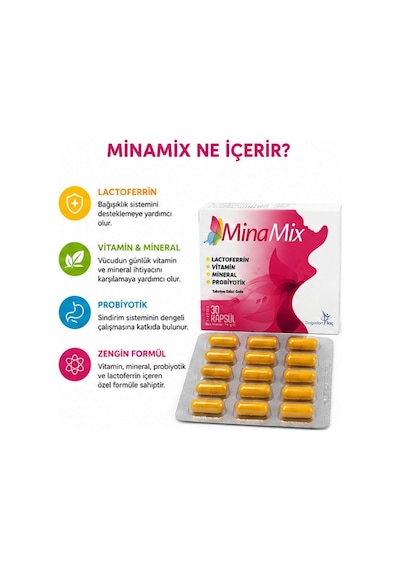 Lactoferrin Vitamin Mineral Probiyotik İçeren Takviye Edici Gıda
