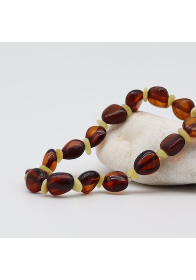 Asyatakı Damla Kehribar Süt Kehribar Aralıklı Bileklik Çok Renkli