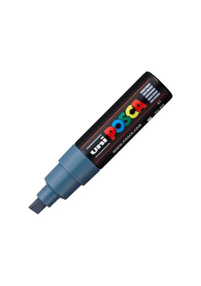 Uni-ball Posca 8.0 Su Bazlı Boyama Markörü Kurşun Gri Pc-8k