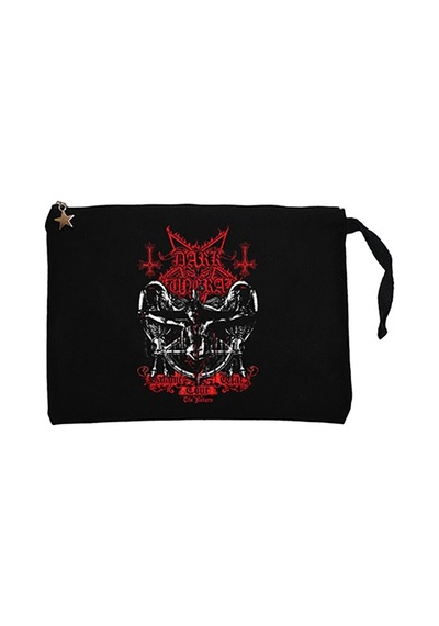 Dark Funeral Tour Siyah Clutch Astarlı Cüzdan / El Çantası Siyah