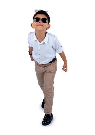 Mnk Baby & Kids Tarz Gömlek Gabardin Pantolon Erkek Çocuk Takım Mnk0422 Beyaz