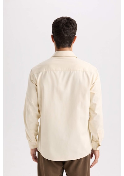 DeFacto Regular Fit Polo Yaka Gabardin Uzun Kollu Gömlek D4934AX24AUBG760 DeFacto Regular Fit Polo Yaka Gabardin Uzun Kollu Gömlek D4934AX24AUBG760