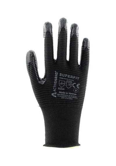 Superfit Sy/sy No:10 Avuç İçi Tırtıklı Nitril Kaplı Polyester Eldiven