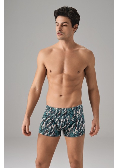 Doreanse Erkek Akuatik Desenli Boxer 1724-Ocean Çok Renkli