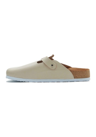 Comfortfusse Capri-n - Erkek Ortopedik Hakiki Deri Sabo Terlik Bej Nappa Deri