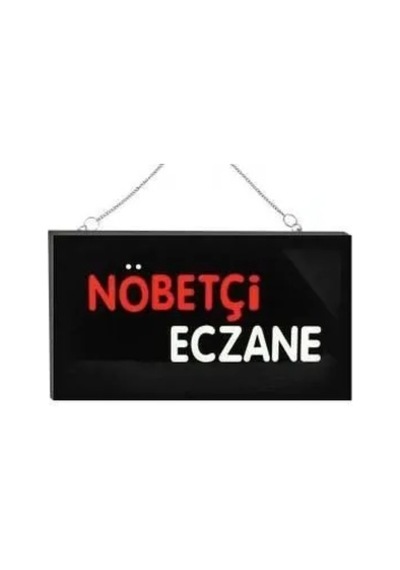Jenerik Işıklı Tak Çalıştır Hazır Tabela Nöbetçi Eczane Çok Renkli
