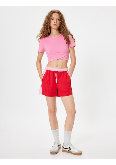 Koton Oversize Spor Şort Yüksek Bel Biyeli Beli Bağcıklı Renk Bloklu Cepli Kırmızı 4sak40057nw Kırmızı Koton Oversize Spor Şort Yüksek Bel Biyeli Beli Bağcıklı Renk Bloklu Cepli Kırmızı 4sak40057nw Kırmızı
