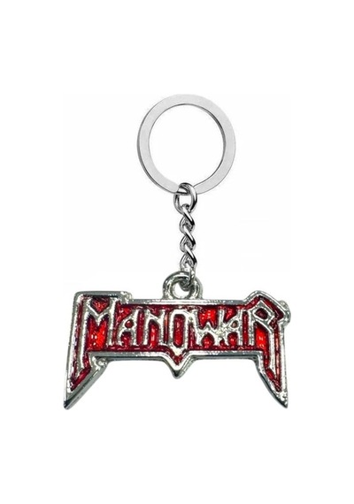 Manowar Müzik Grubu Kırmızı Logo Anahtarlık - Heavy Metal Aksesuar - Unisex