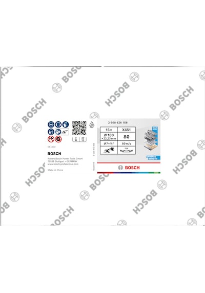 Bosch X451 Flap Disk 80k 180mm 15ad