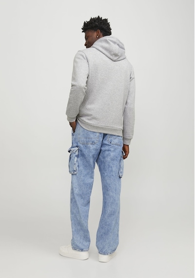 Jack & Jones Logo Baskılı Kapüşonlu Sweatshirt - Logan 12246994 Light Grey Melange Gri Jack & Jones Logo Baskılı Kapüşonlu Sweatshirt - Logan 12246994 Light Grey Melange Gri