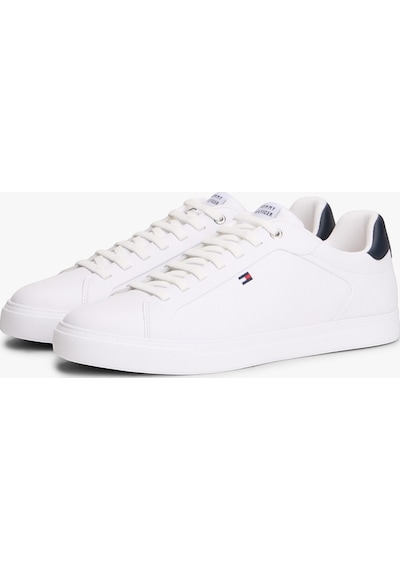 Tommy Hilfiger Icon Court Lıght Leather Erkek Beyaz Sneakers - Fm0fm05946