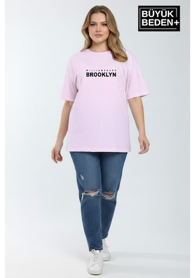 Superlife Kadın Büyük Beden Willamsburg Brooklyn Baskılı 3xl-6xl Bisiklet Yaka Tshırt Spr26btsk510-16 Pembe Superlife Kadın Büyük Beden Willamsburg Brooklyn Baskılı 3xl-6xl Bisiklet Yaka Tshırt Spr26btsk510-16 Pembe